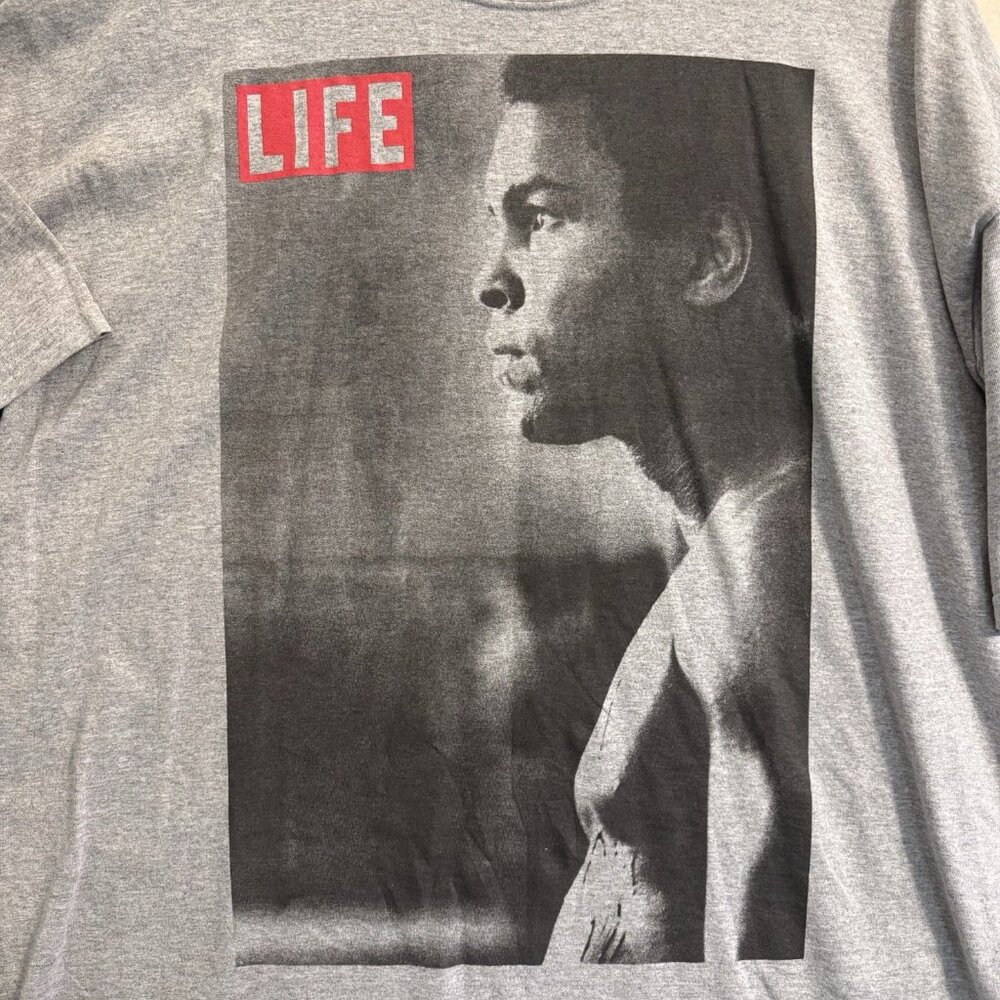 Muhammad Ali Greatest All Time Graphic Gray Short Sleeve T-Shirt Size 3XL Life - Picture 2 of 9